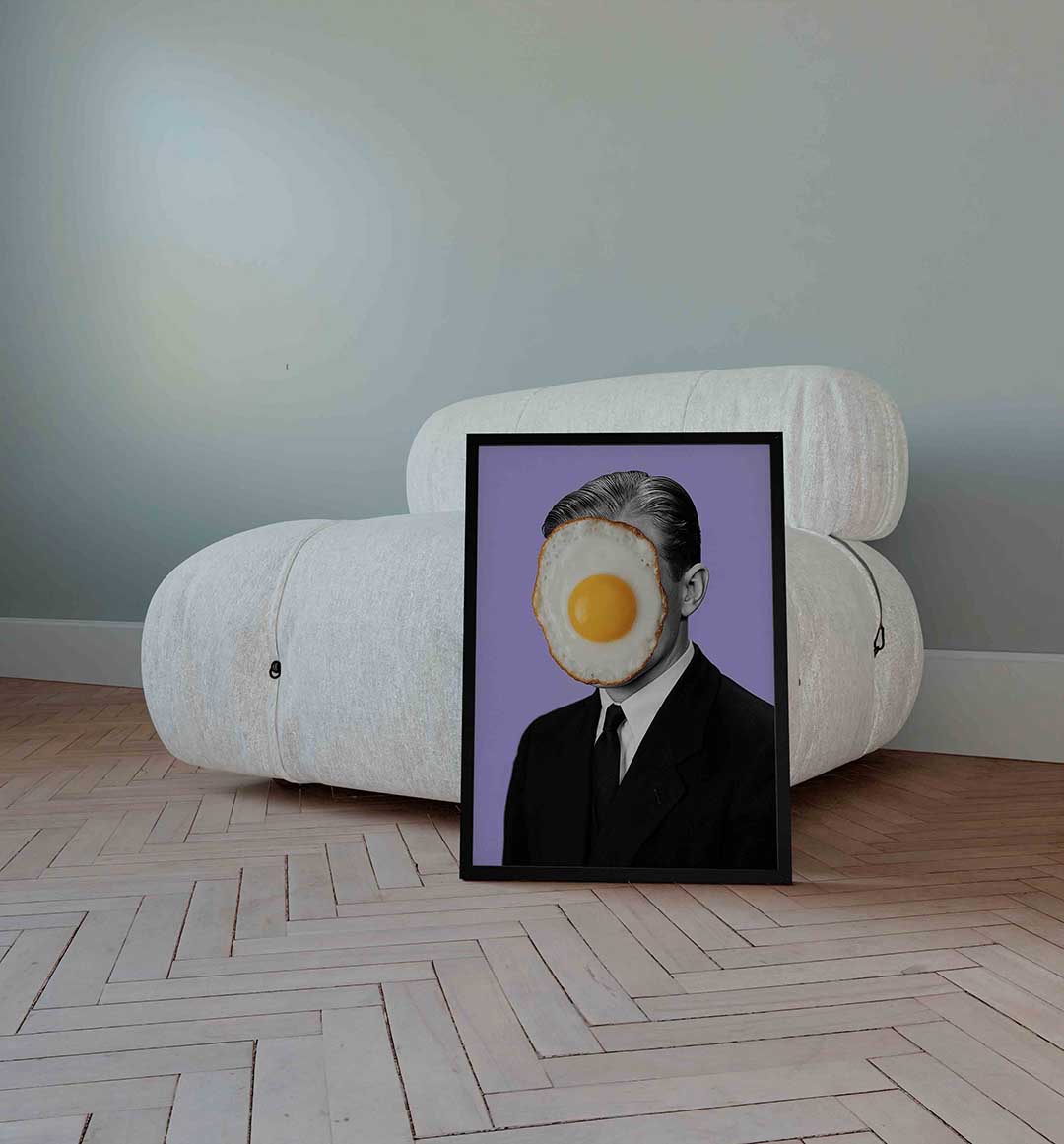 Portret met gebakken ei Poster