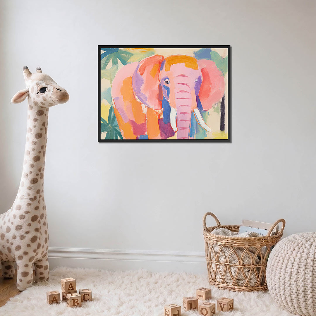 Kleurrijke olifant Kunstwerk