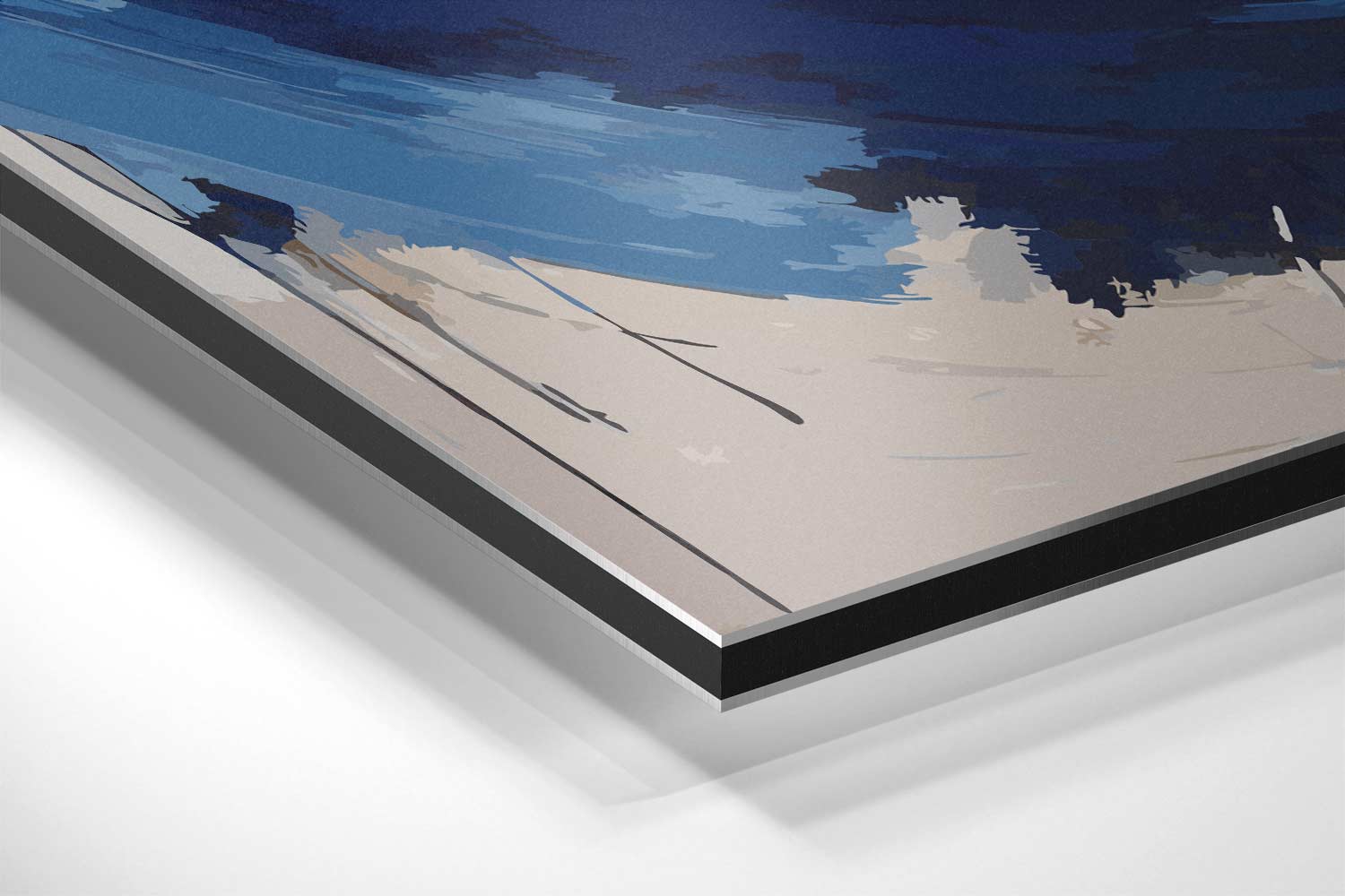 Blauwe Stroom Kunstwerk-canvas-dibond-plexiglas-wanddecoratie-WallArtistic