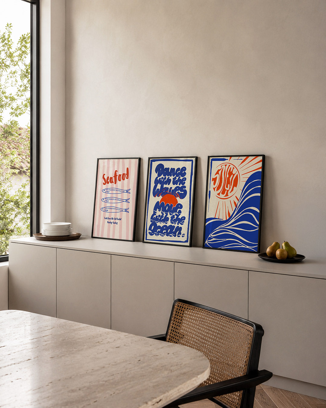 Vissen en strepen Posterset