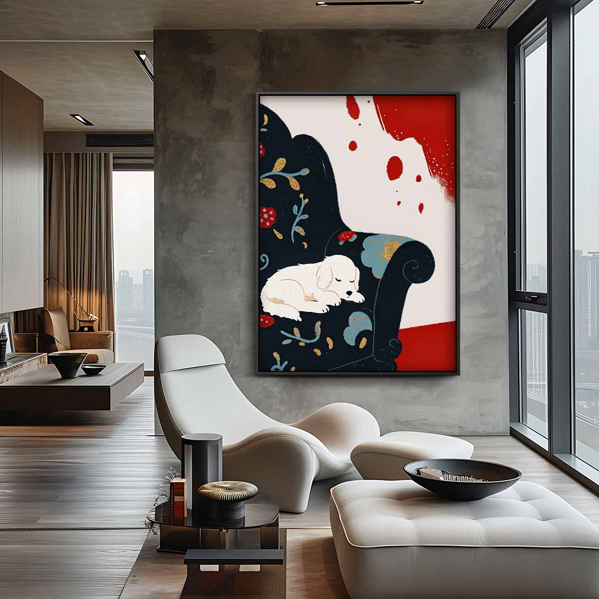 Slaapgezelschap Kunstwerk-canvas-dibond-plexiglas-wanddecoratie-WallArtistic