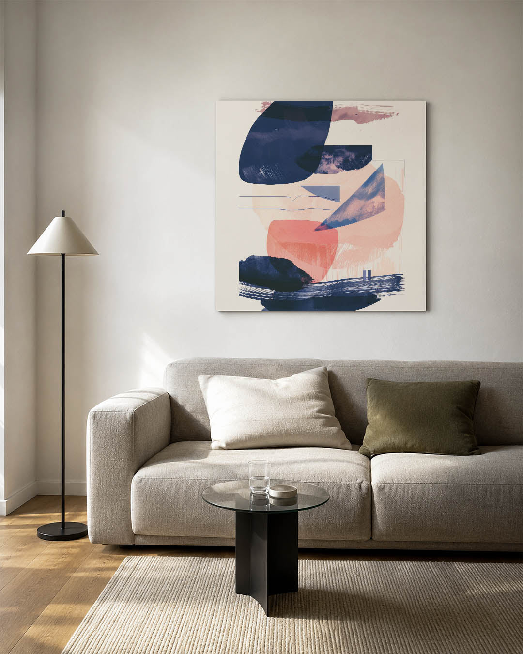 Dynamische vormen compositie Kunstwerk