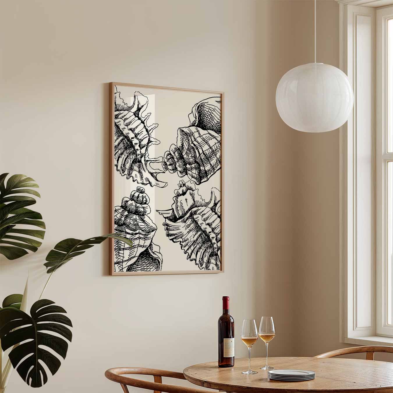 Elegante Schelpenkunst Poster
