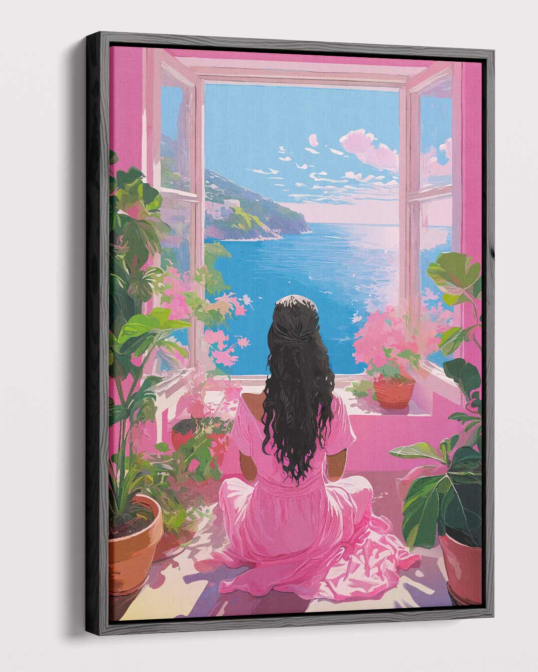 Dagdromen bij de Zee Kunstwerk-canvas-dibond-plexiglas-wanddecoratie-WallArtistic