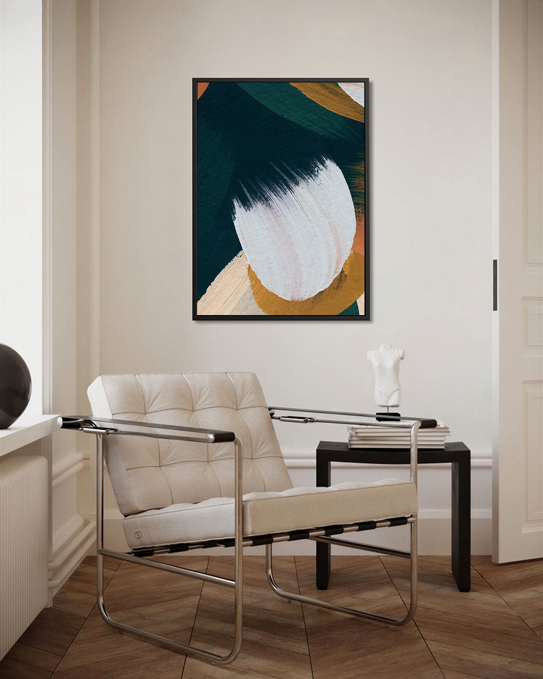 Dynamische kleurencompositie Kunstwerk