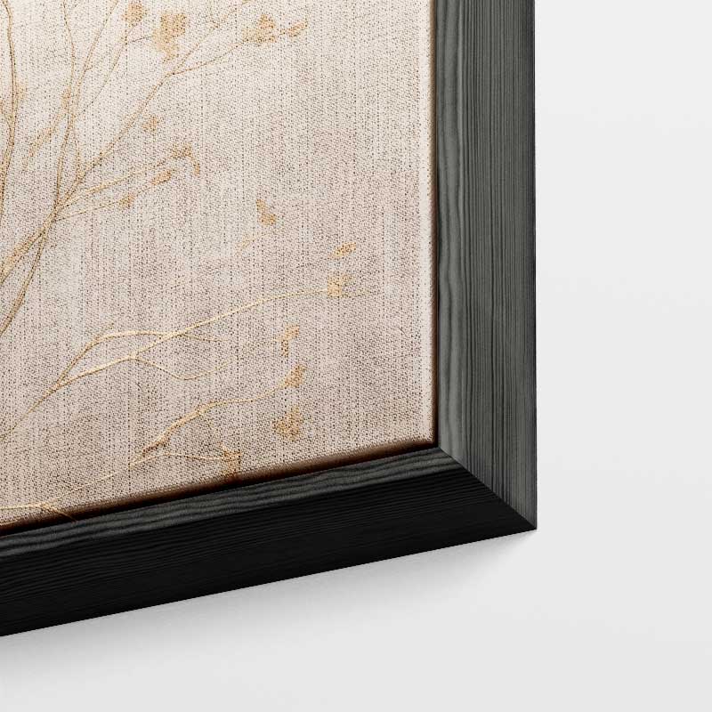 Gouden Takken in Mist Kunstwerk-canvas-dibond-plexiglas-wanddecoratie-WallArtistic