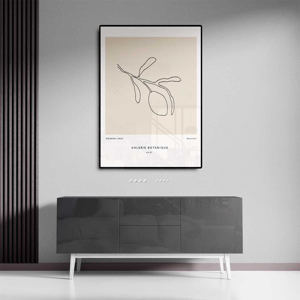 Moderne Botanische Lijnen Kunstwerk-canvas-dibond-plexiglas-wanddecoratie-WallArtistic