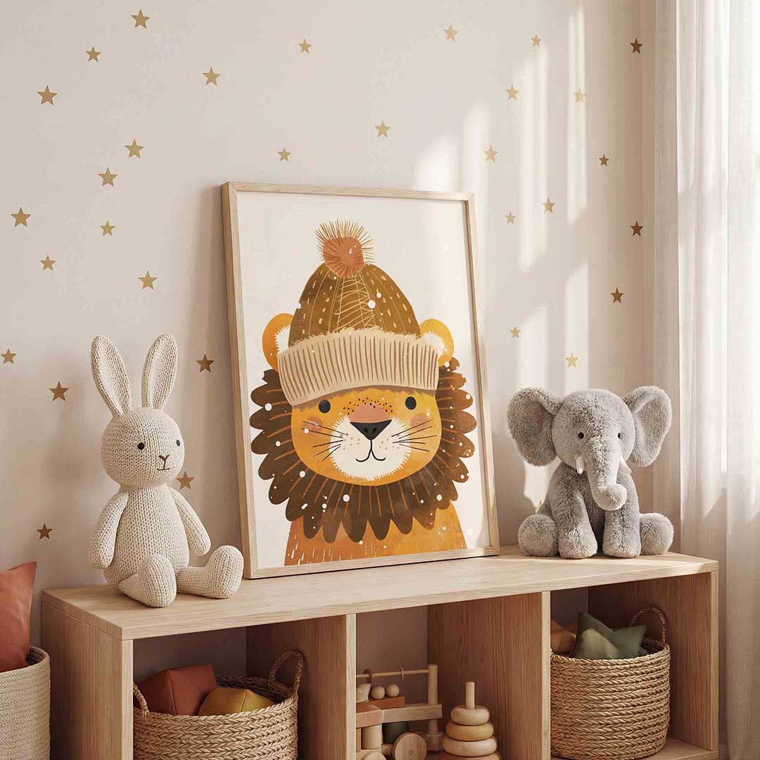 Leeuw met muts Poster