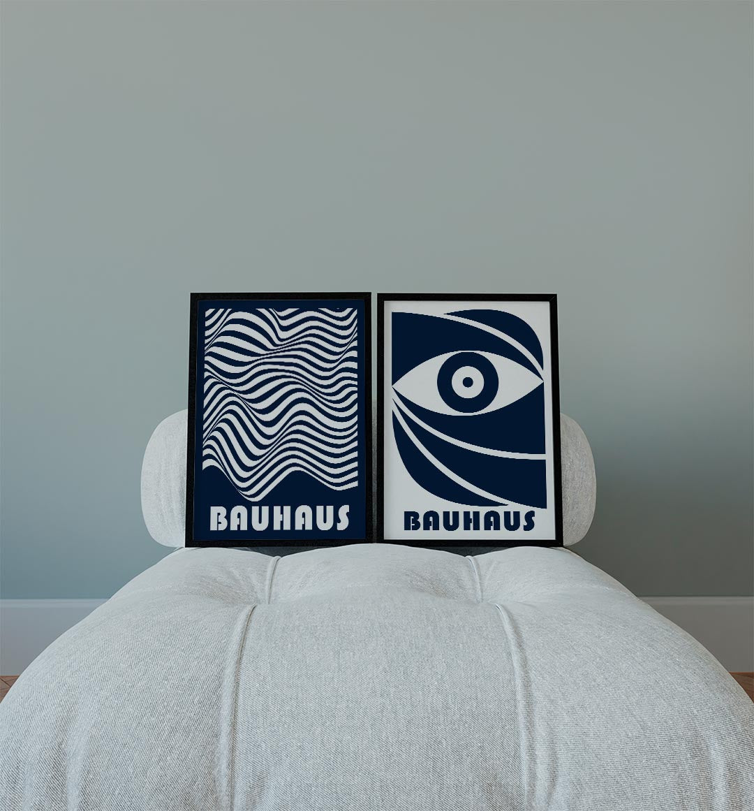 Golvend lijnenspel Posterset