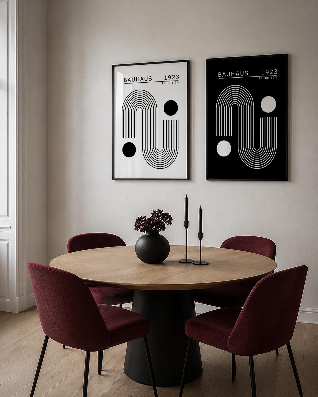 Lijnen en cirkel Posterset