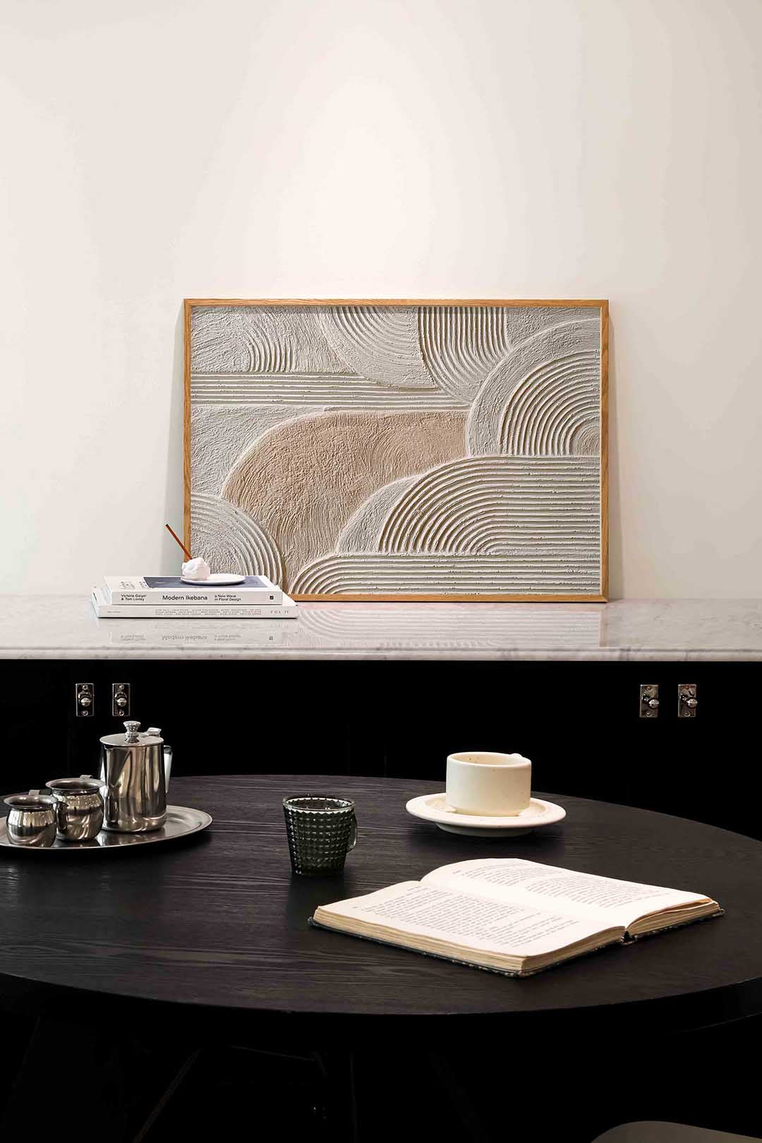 Abstracte lijnen en bogen Poster