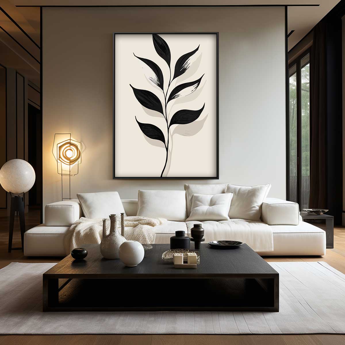 Minimalistische Botanische Illustratie Kunstwerk-canvas-dibond-plexiglas-wanddecoratie-WallArtistic