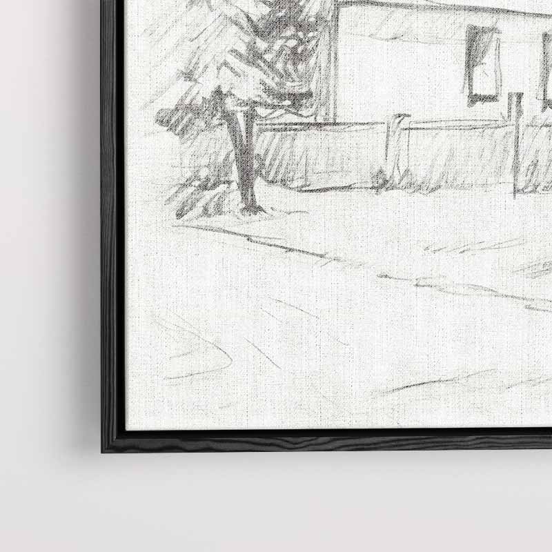 Rustiek Dorpstafereel Kunstwerk-canvas-dibond-plexiglas-wanddecoratie-WallArtistic