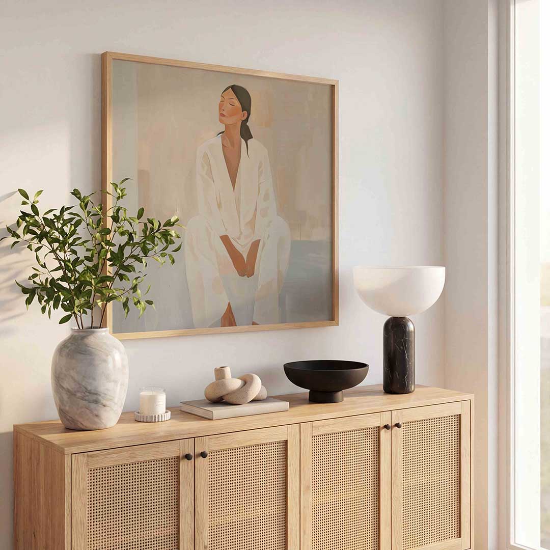 Zittende vrouw Poster