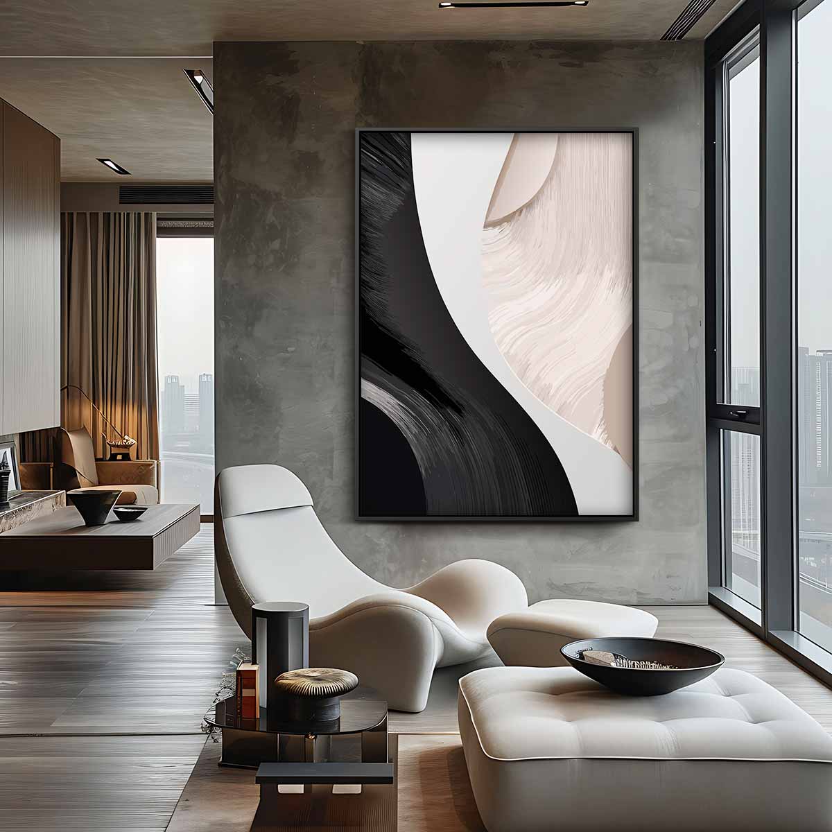 Harmonisch Contrast Kunstwerk-canvas-dibond-plexiglas-wanddecoratie-WallArtistic