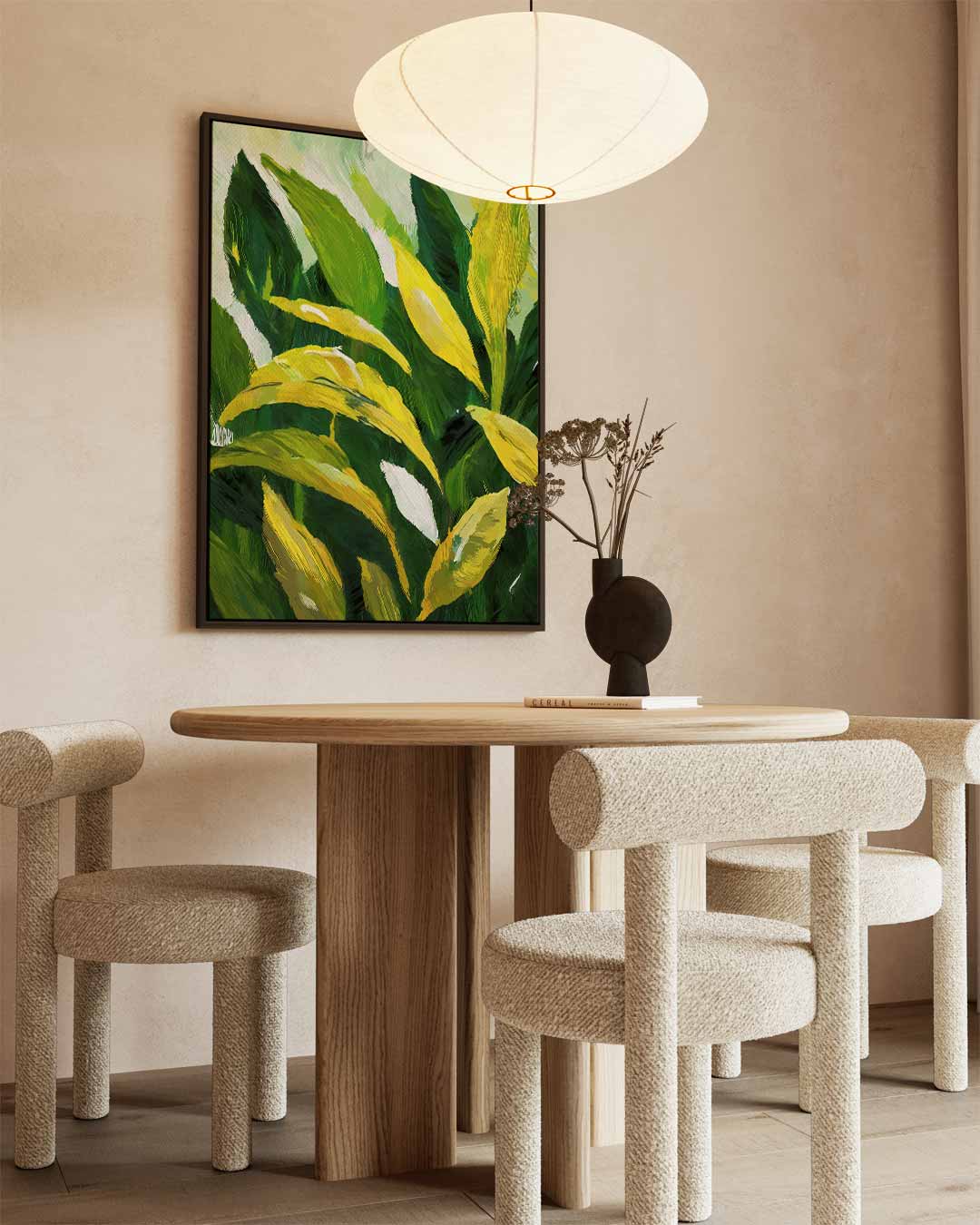 Tropische Bladeren Schilderij Kunstwerk-canvas-dibond-plexiglas-wanddecoratie-WallArtistic