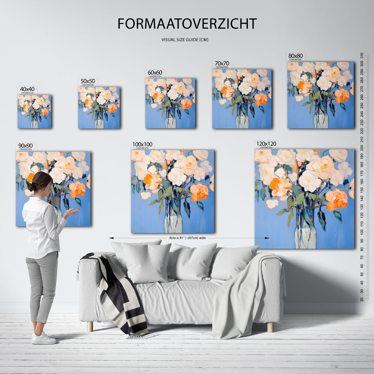 Bloemen in vaas Poster