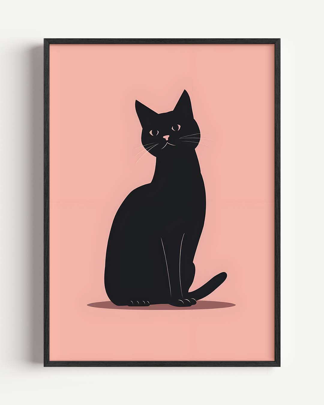 Elegante Kat op Zachte Achtergrond Poster