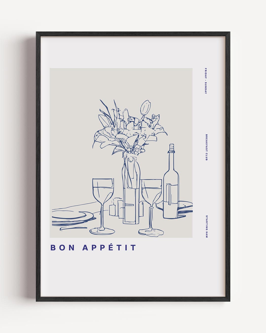 Bon Appétit Eettafel Poster-WallArtistic