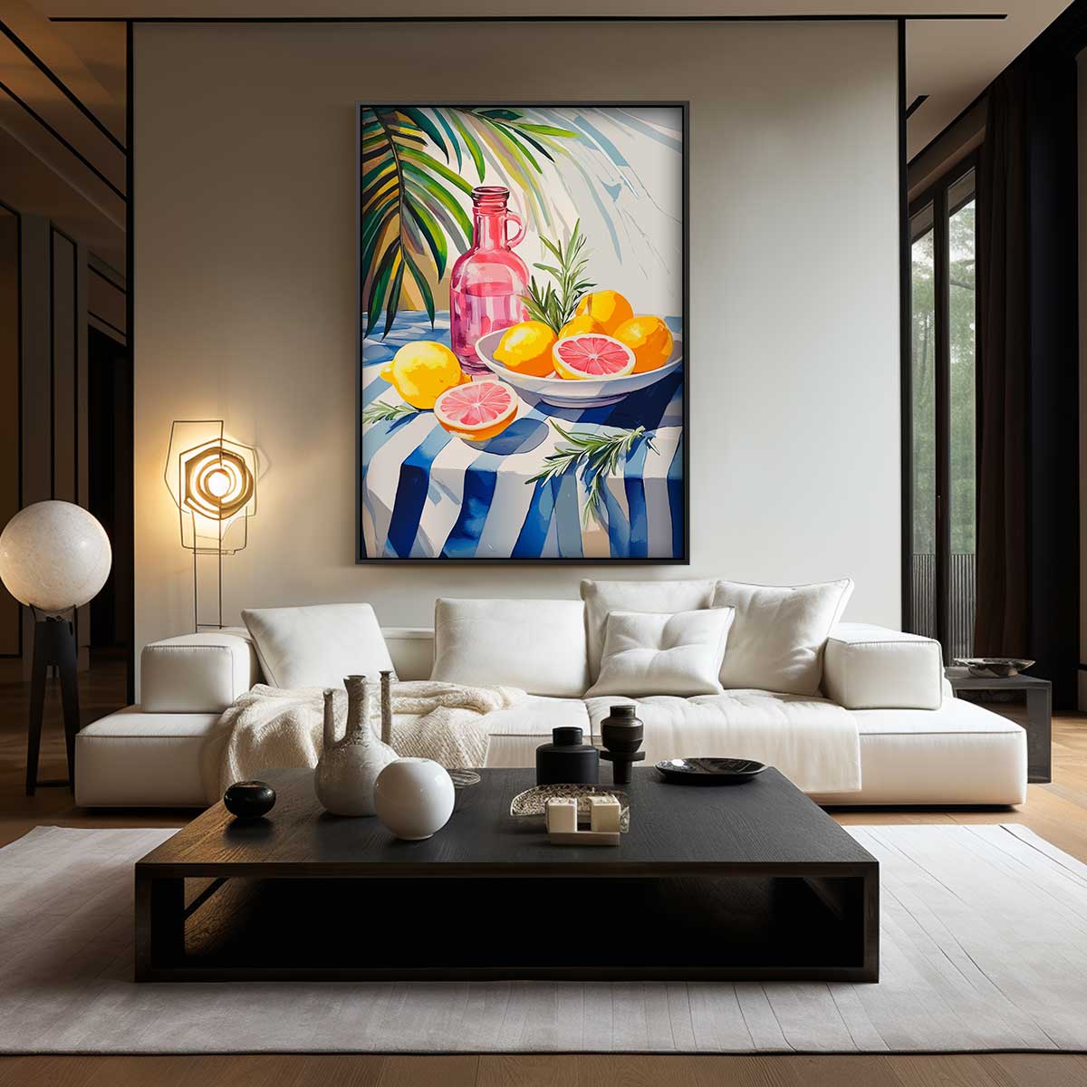 Zomerse Citrus Escapade Kunstwerk-canvas-dibond-plexiglas-wanddecoratie-WallArtistic