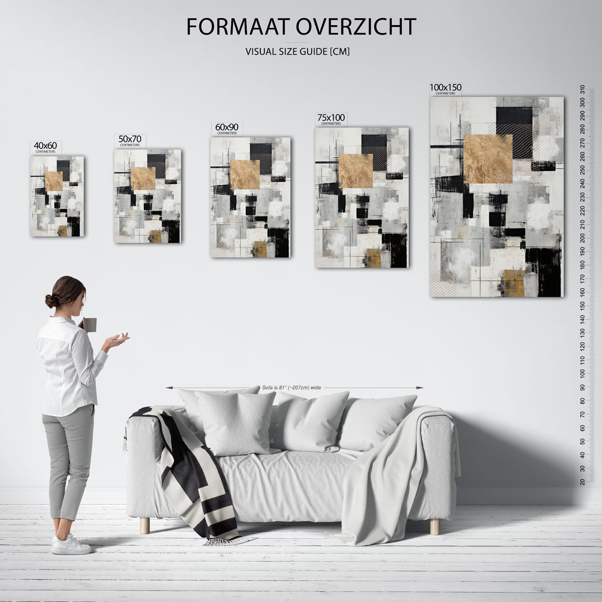 Geometrische compositie Kunstwerk