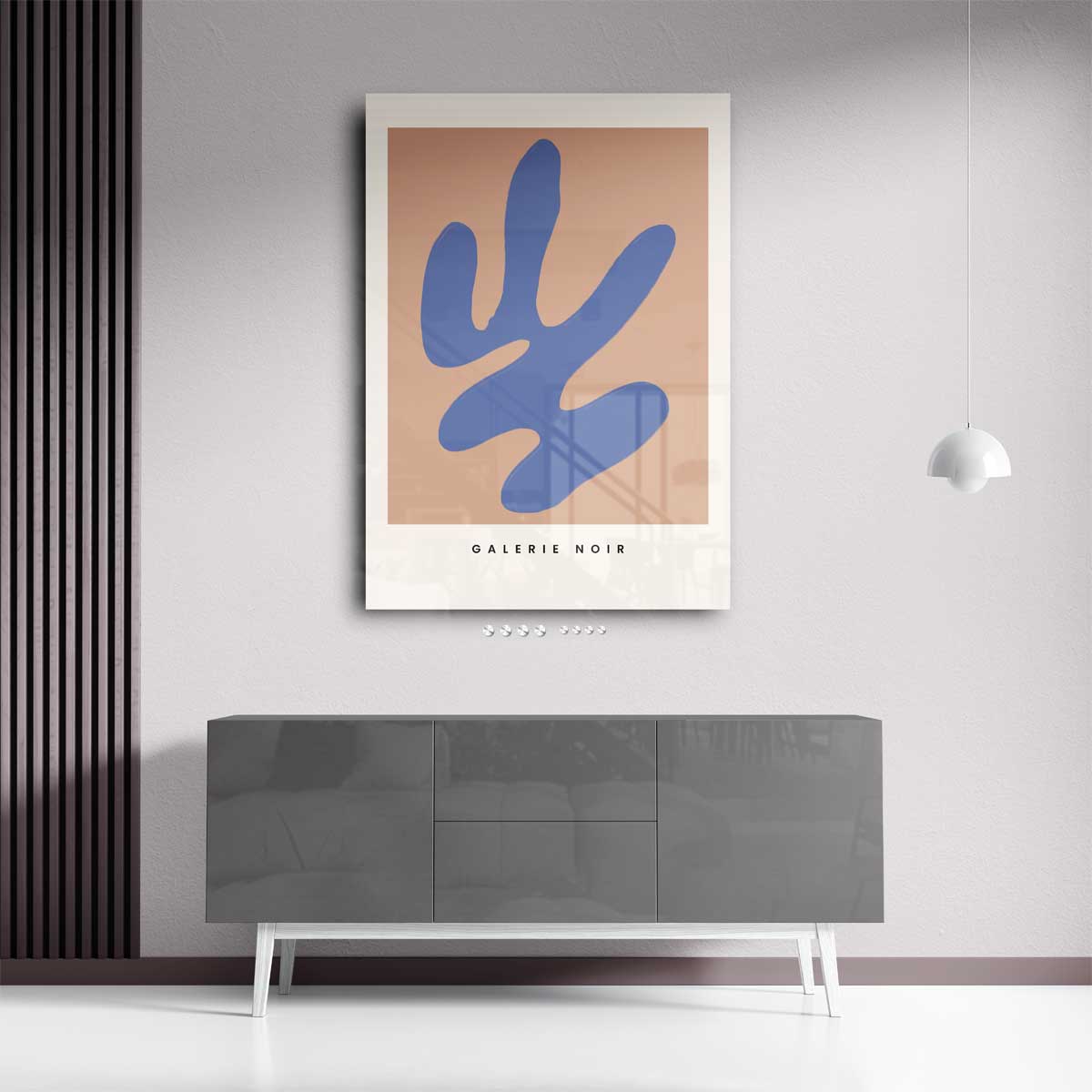 Blauwe Abstractie op Nude Kunstwerk-canvas-dibond-plexiglas-wanddecoratie-WallArtistic