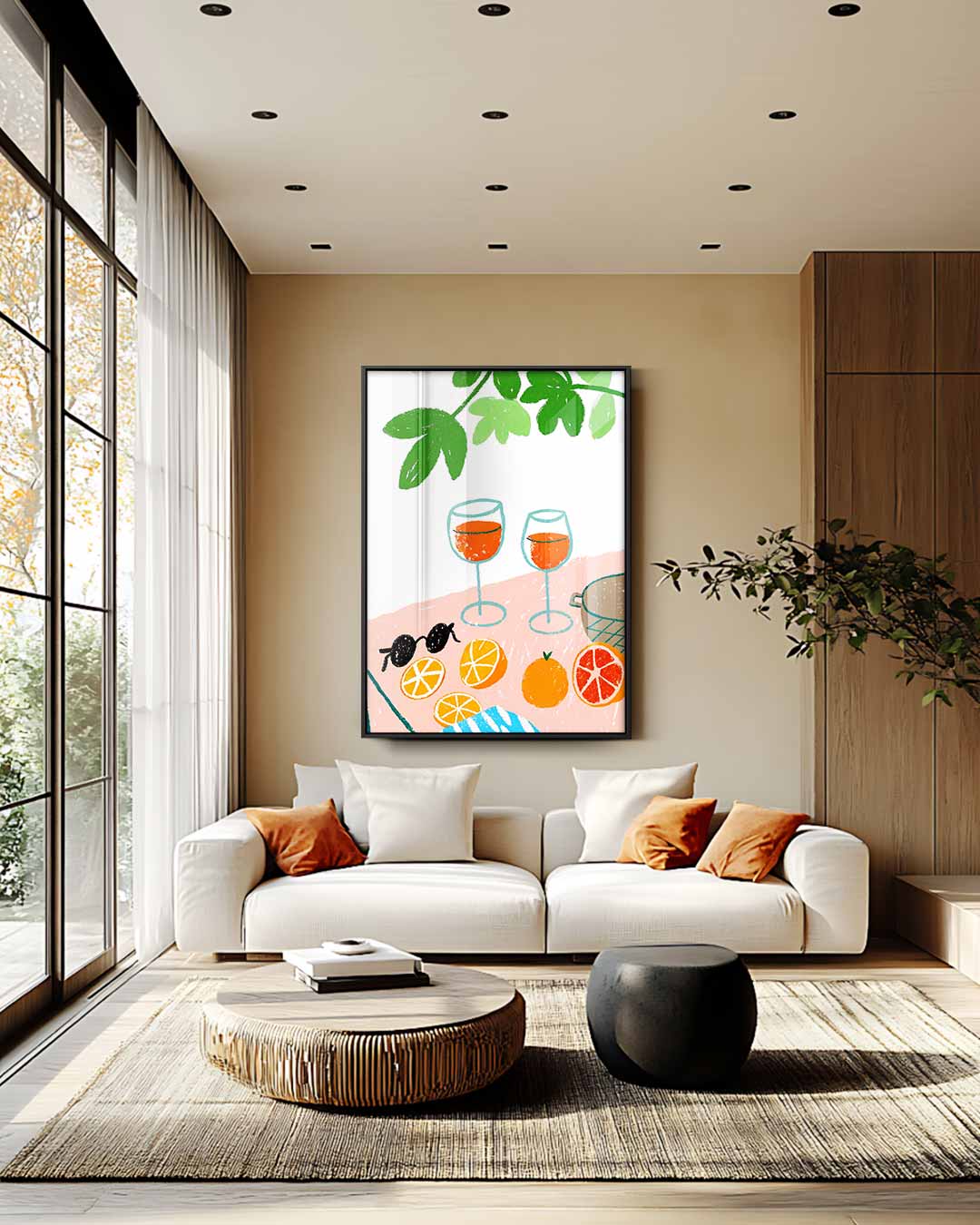 Zonnig Terras Moment Kunstwerk-canvas-dibond-plexiglas-wanddecoratie-WallArtistic