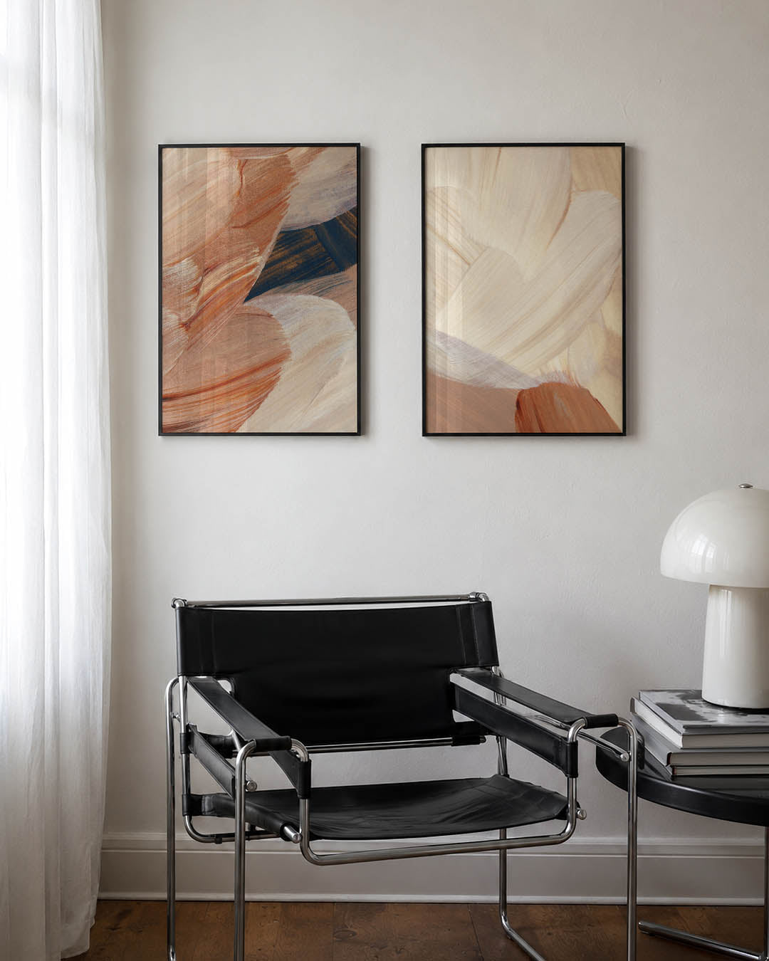 Vloeiende kleurvlakken Posterset