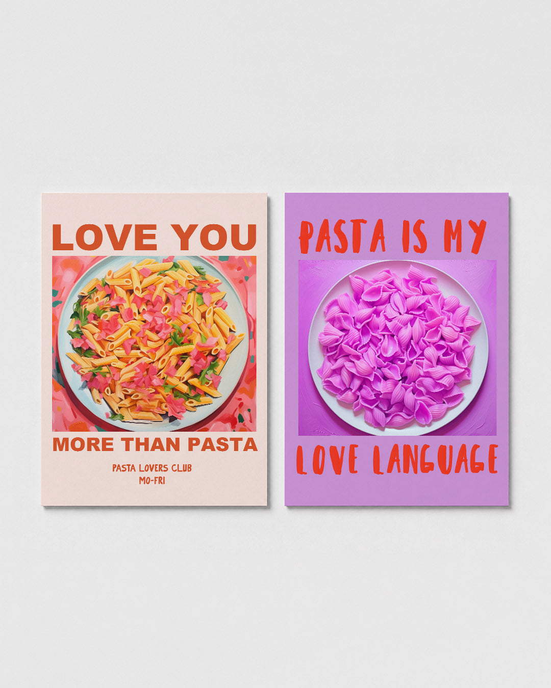 Kleurrijke pastaschotel Posterset