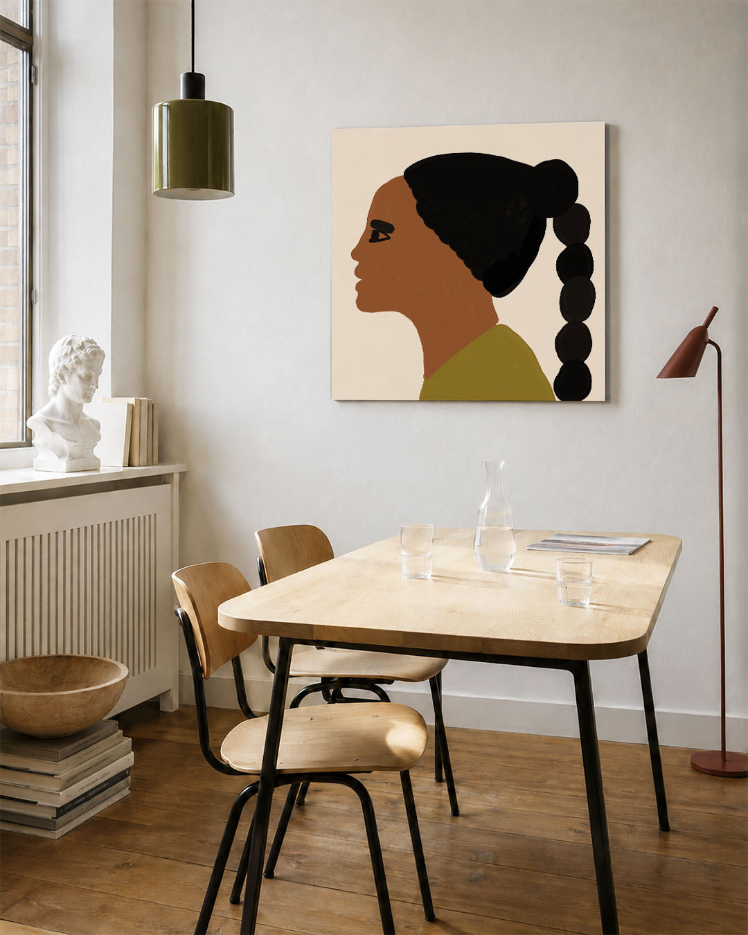 Portret zijaanzicht Kunstwerk