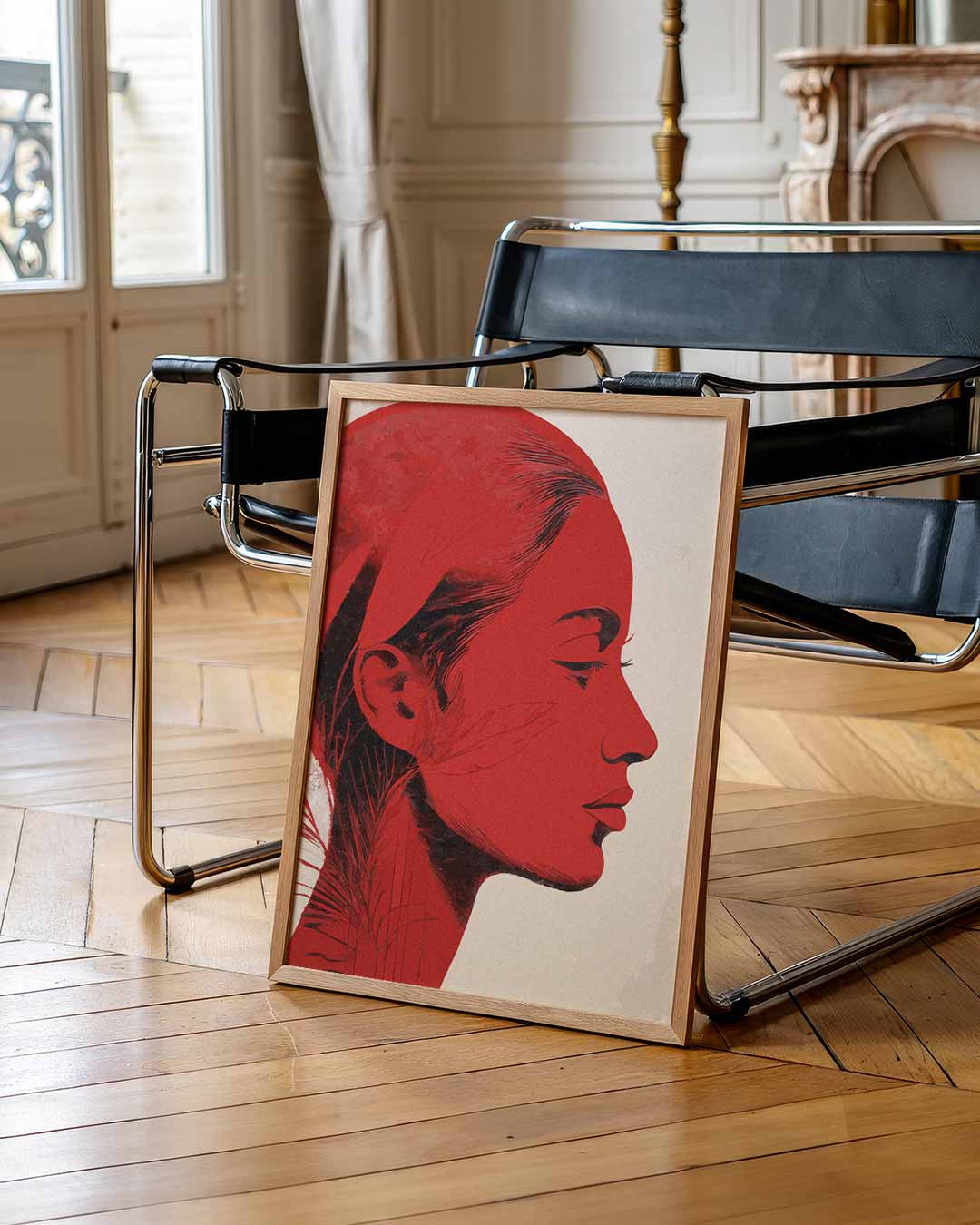 Elegante Rode Profielposter