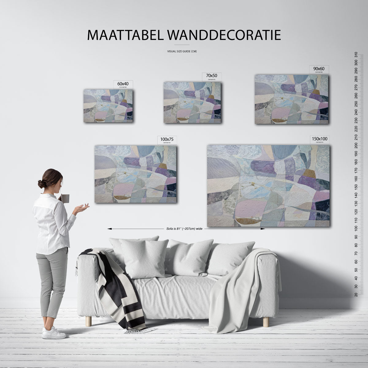 Organische vormen compositie Kunstwerk