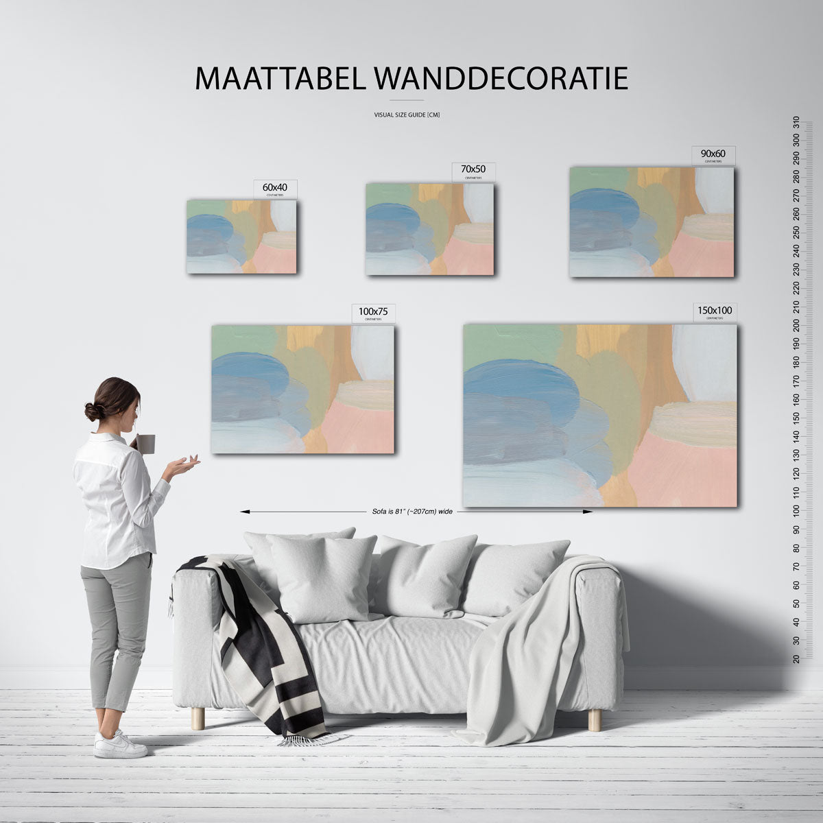 Kleurrijke vormen Kunstwerk