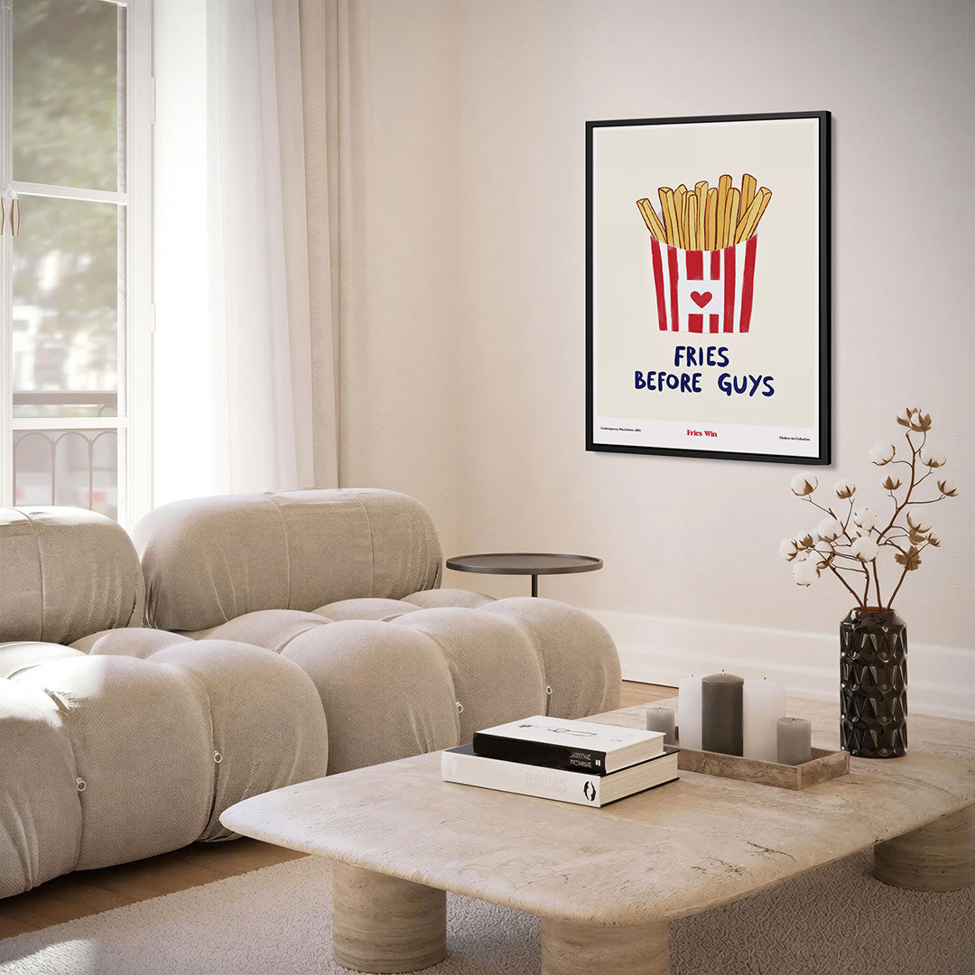 Speelse frietjes illustratie Kunstwerk