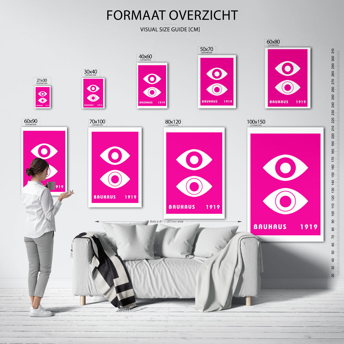 Oogvormen en kleur Poster