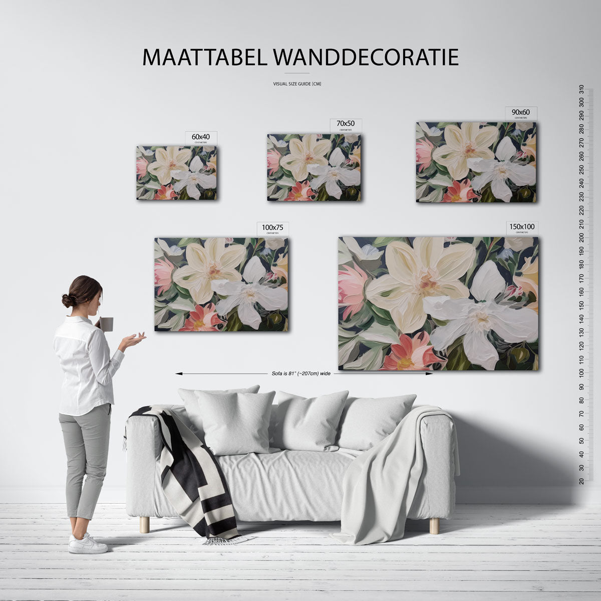 Bloemenexplosie Kunstwerk