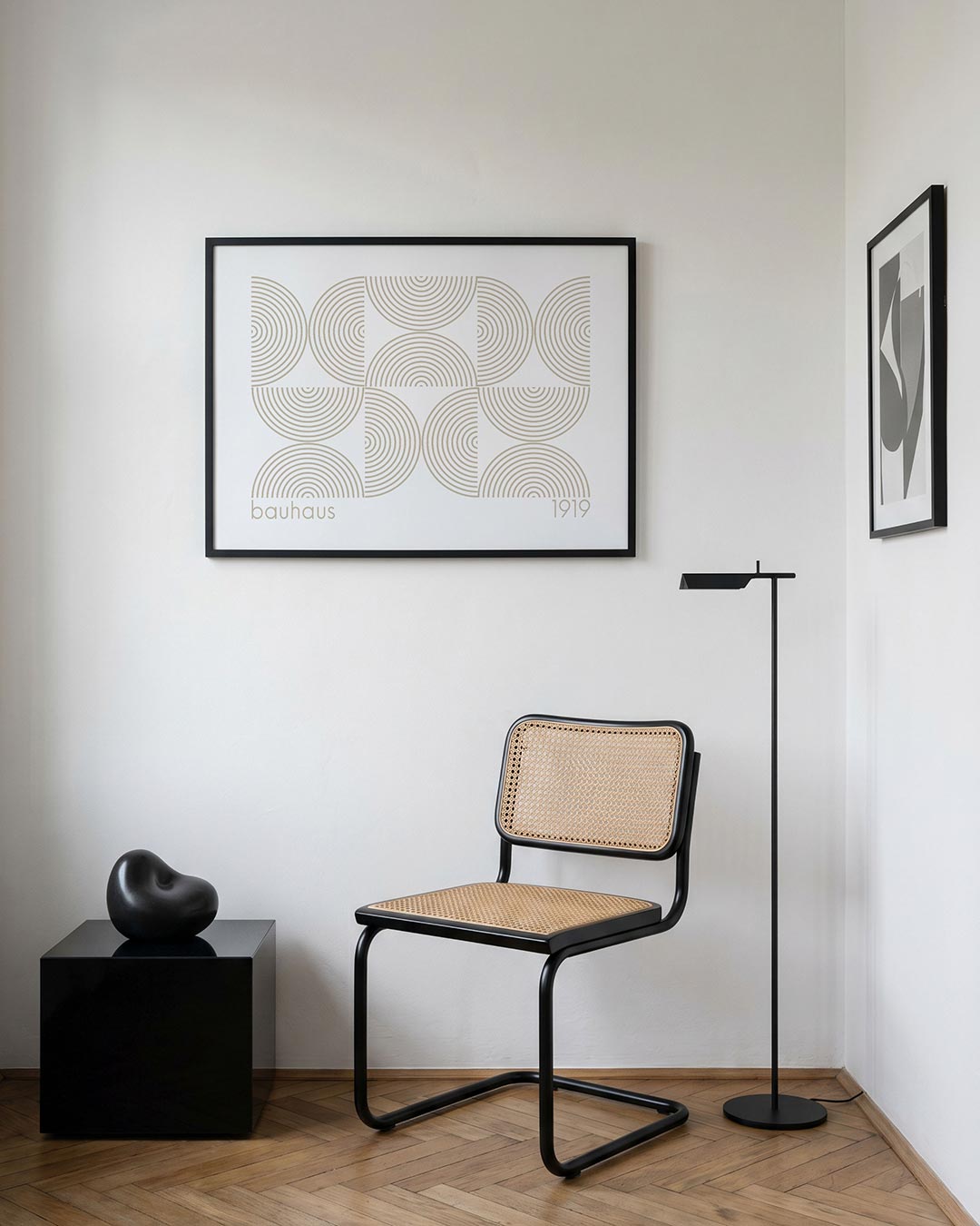 Cirkelpatroon en lijnen Poster
