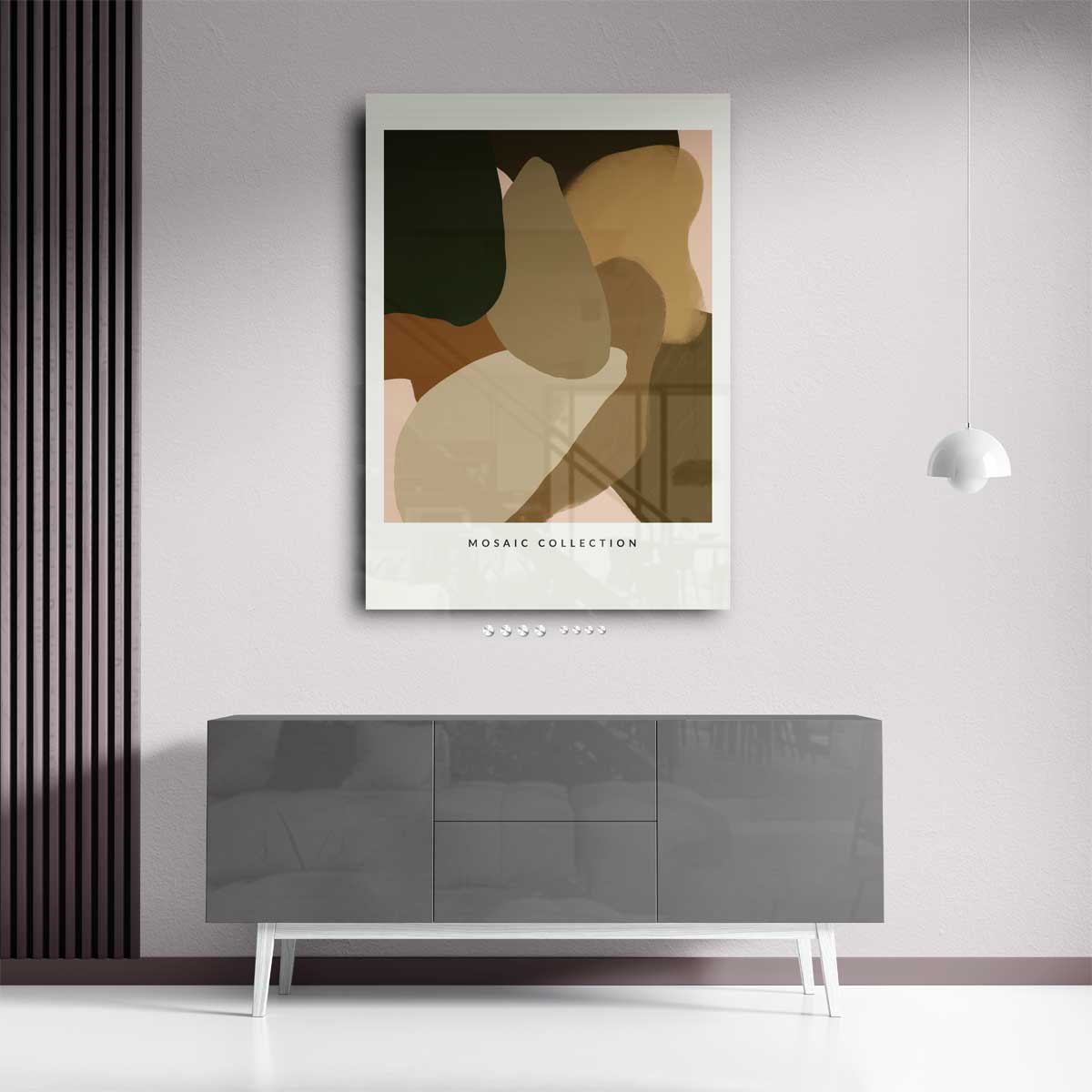 Aardse Harmonie in Abstract Kunstwerk-canvas-dibond-plexiglas-wanddecoratie-WallArtistic