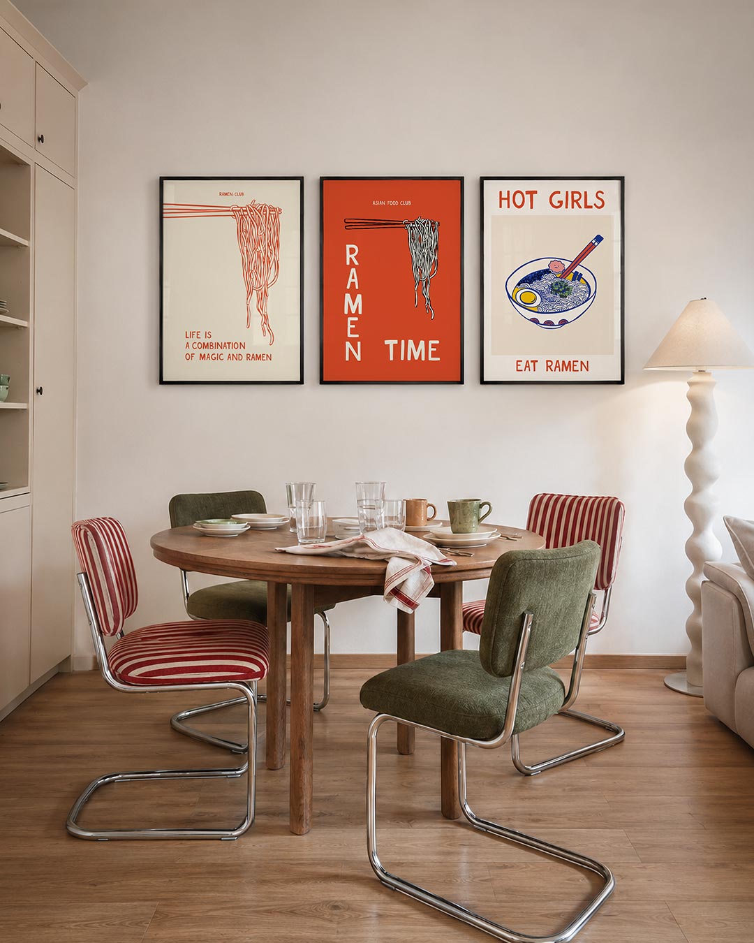 Lijnen en noodles Posterset