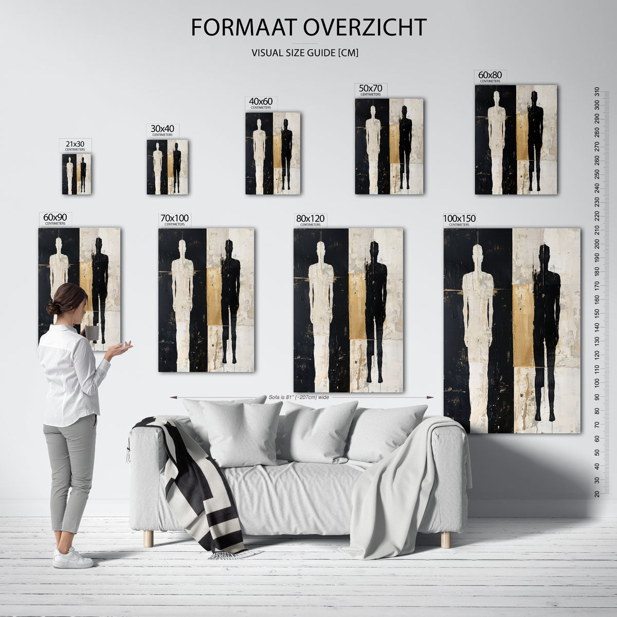Twee silhouetten Poster