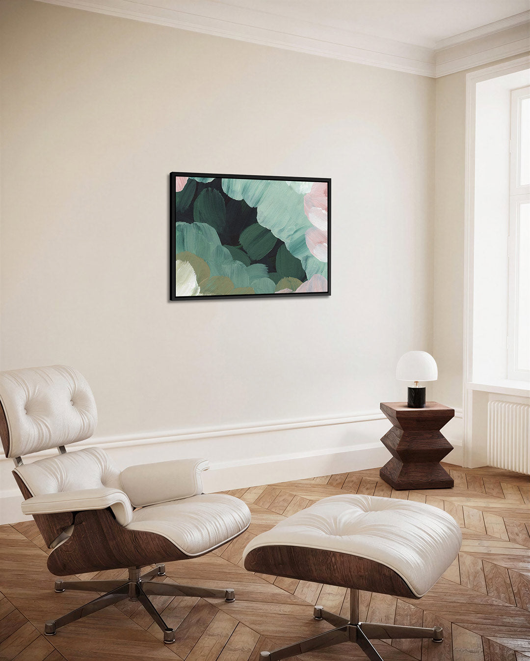 Vloeiende kleurencompositie Kunstwerk