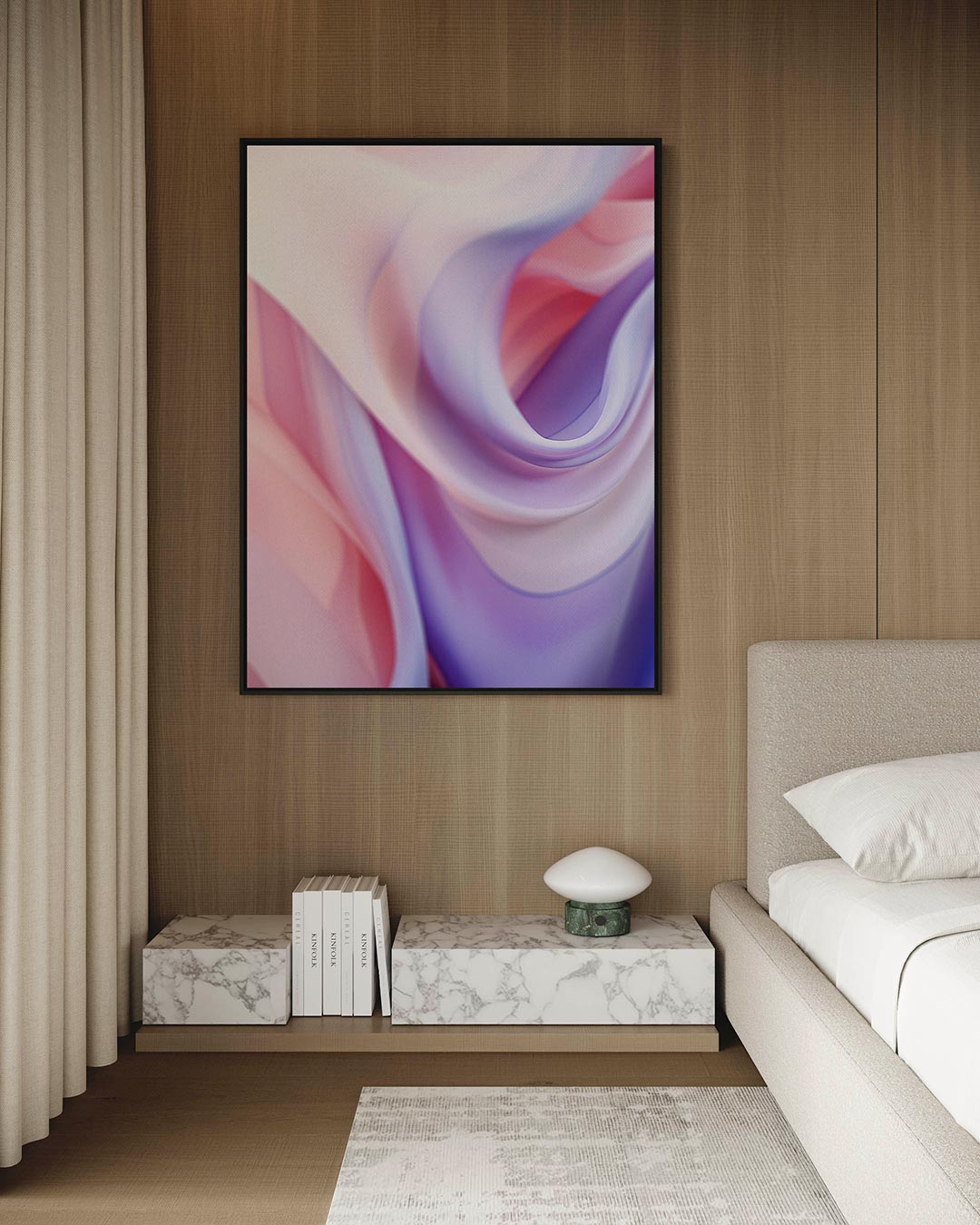 Vloeiende kleurencompositie Kunstwerk