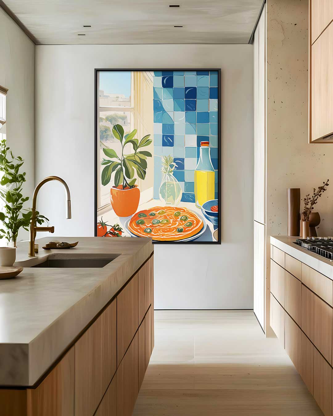 Mediterrane Keuken Vibes Kunstwerk-canvas-dibond-plexiglas-wanddecoratie-WallArtistic