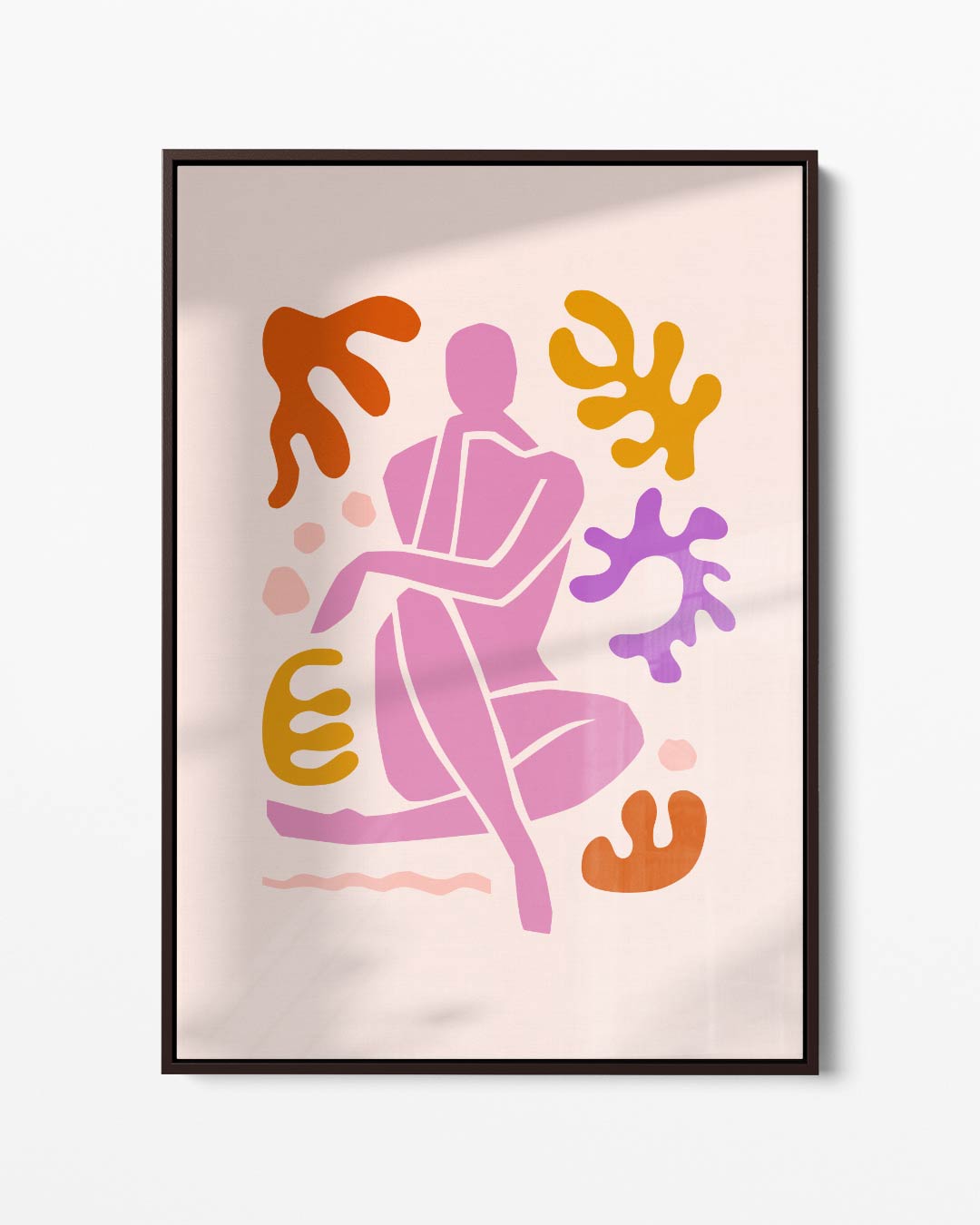 Vrolijke Lijnen en Vormen Kunstwerk-canvas-dibond-plexiglas-wanddecoratie-WallArtistic