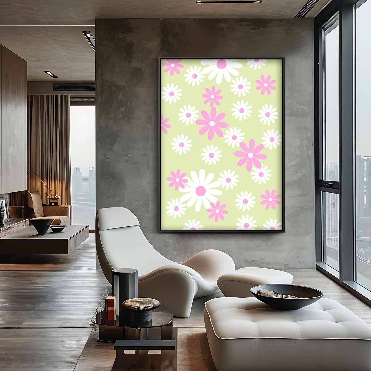 Vrolijke Bloemenpracht Kunstwerk-canvas-dibond-plexiglas-wanddecoratie-WallArtistic