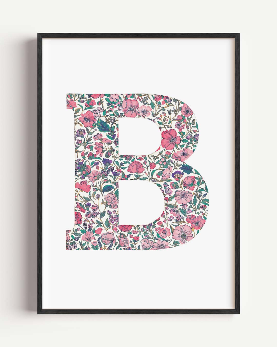 Bloemige Letter B Poster