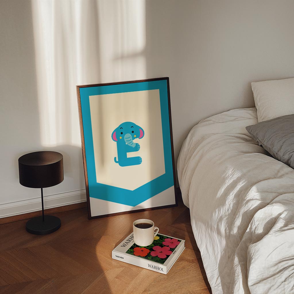 Vrolijke Olifant ABC Poster