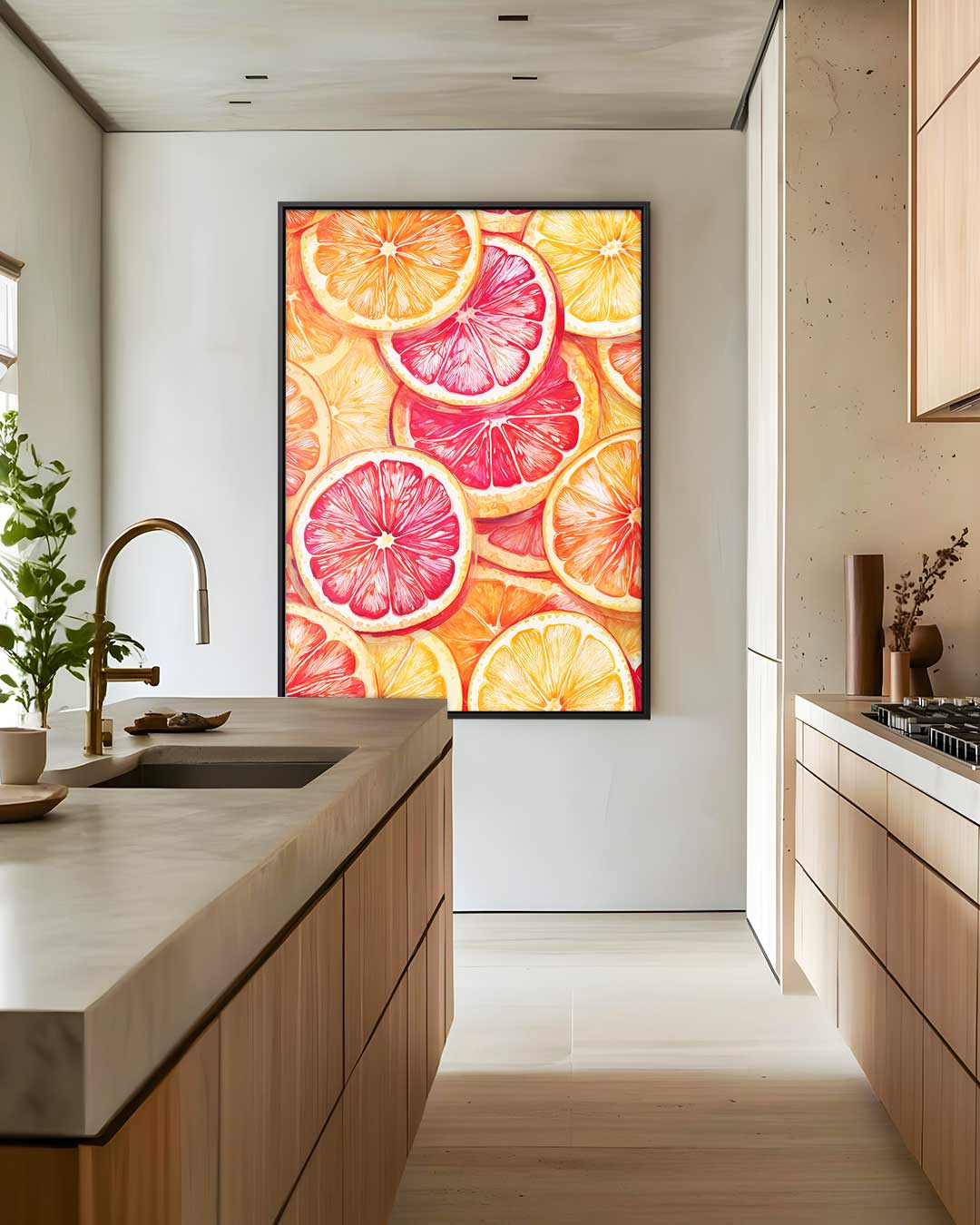 Zonnig Citrusfeest Kunstwerk-canvas-dibond-plexiglas-wanddecoratie-WallArtistic