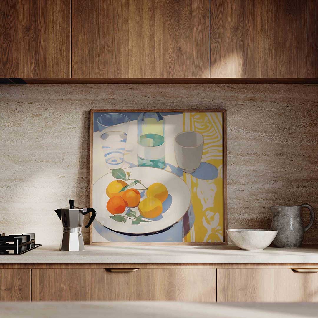 Citrus en glazen Poster