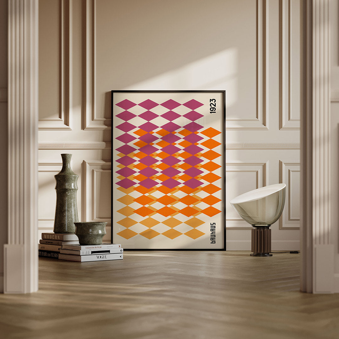 Ruitvormige patronen Poster